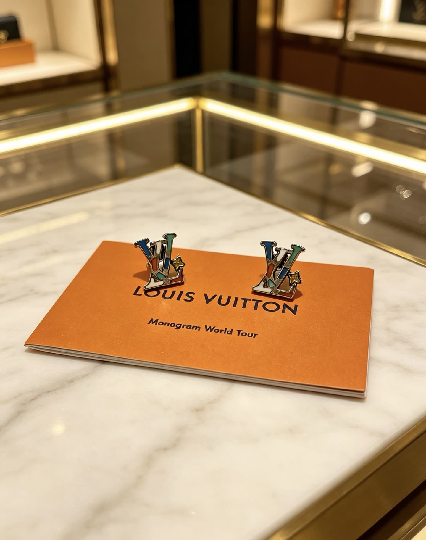 Louis Vuitton Monogram World Tour Earrings